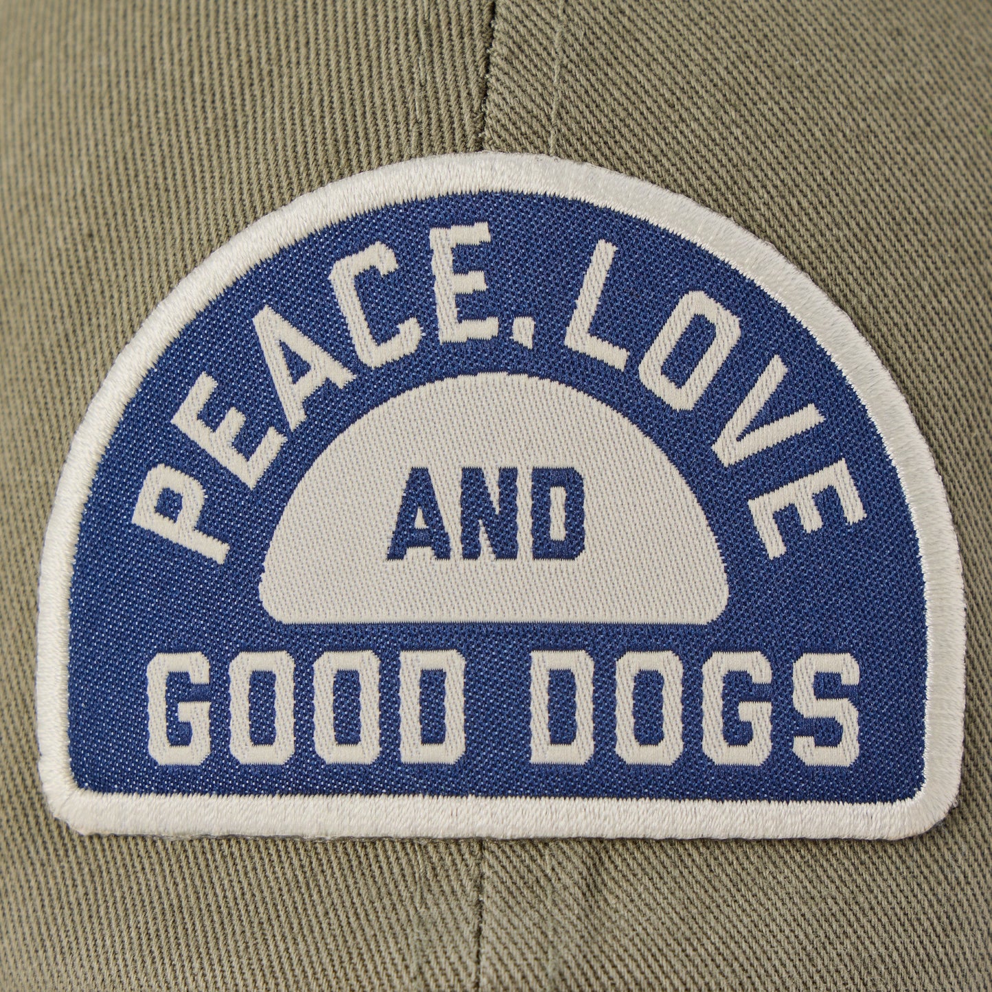 Adult Unisex Peace Love & Good Dogs Patch Chill Cap