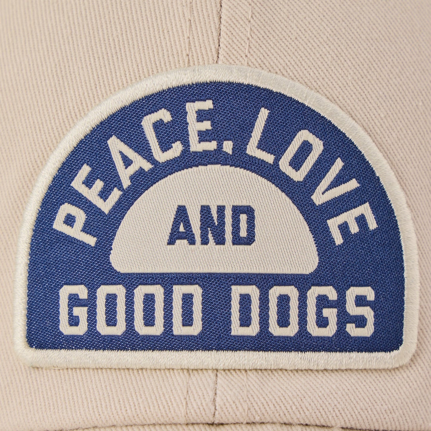 Adult Unisex Peace Love & Good Dogs Patch Chill Cap