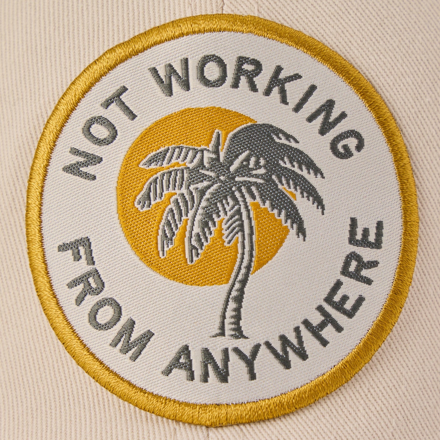 Adult Unisex Not Working Patch Chill Cap