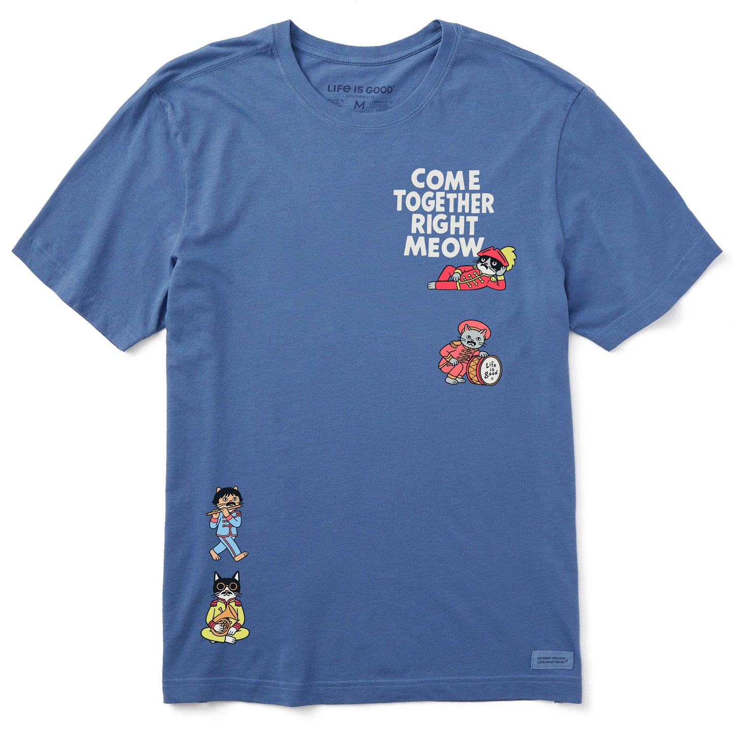 Men's Come Together Right Meow Cats Short Sleeve Tee
