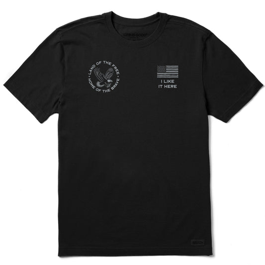 Men's Land of the Free I Like it Here Short Sleeve Crusher Tee