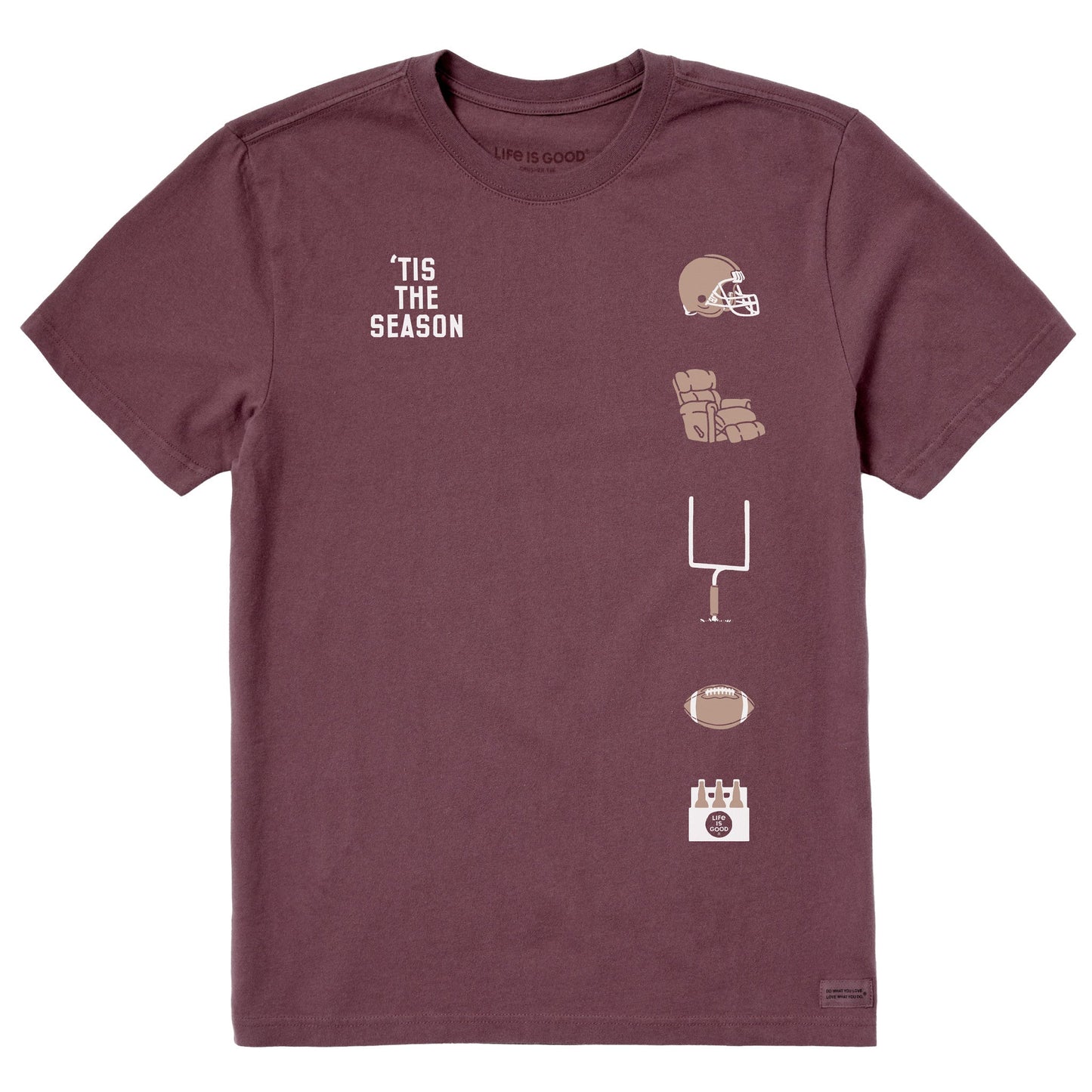 Men's Tis the Season Football Medley Short Sleeve Crusher Tee