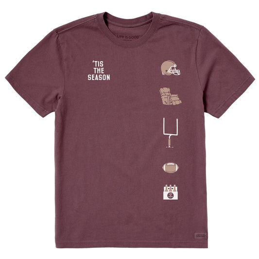 Men's Tis the Season Football Medley Short Sleeve Crusher Tee