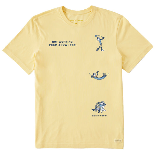 Men's Not Working from Anywhere Medley Short Sleeve Crusher Tee