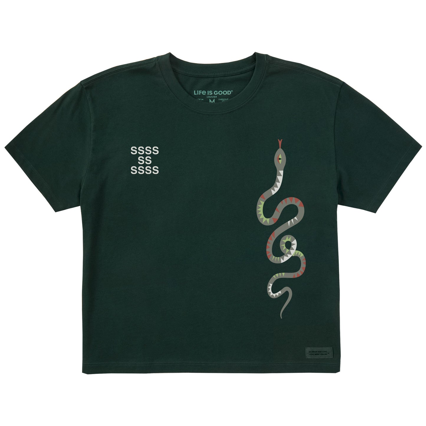 Women's SSSSSS Snake Short Sleeve Crusher Boxy Tee