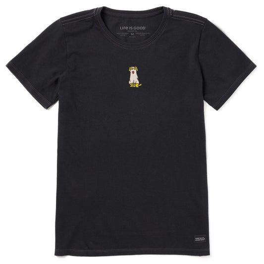 Women's Embroidered Silly Ghost Pup Short Sleeve Crusher Tee