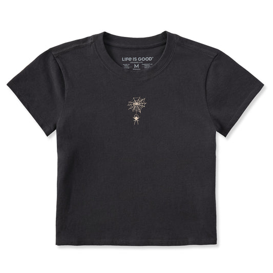 Women's Embroidered Spiderweb Crusher-LITE Shrunken Tee