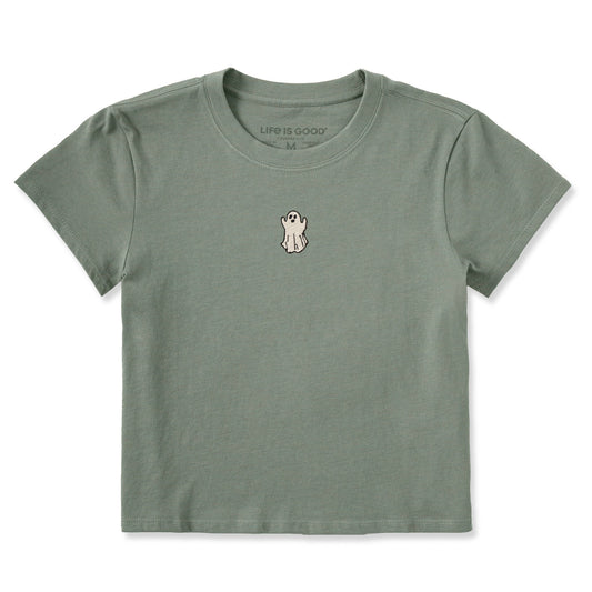 Women's Embroidered Lil Ghost Crusher-LITE Shrunken Tee