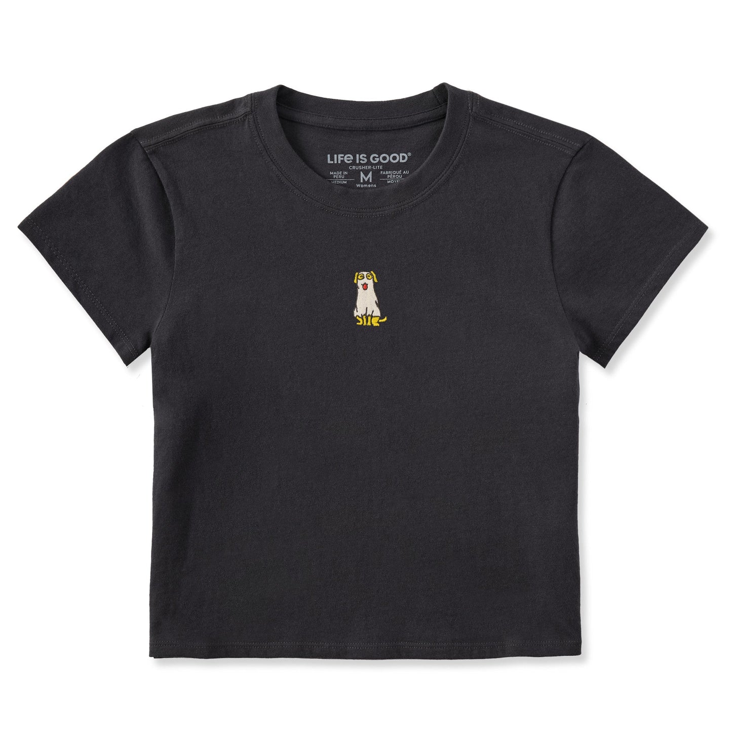 Women's Embroidered Silly Ghost Pup Crusher-LITE Shrunken Tee