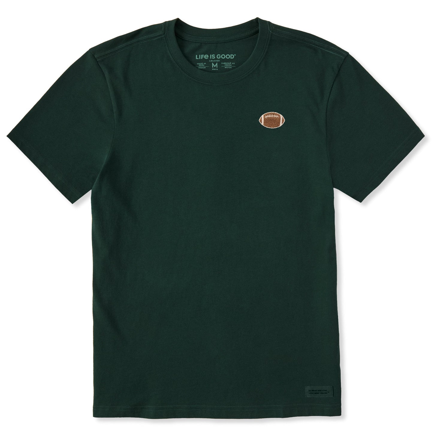 Men's Football Embroidery Short Sleeve Crusher Tee