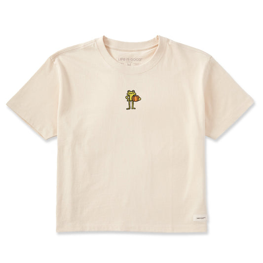 Women's Pumpkin Frog Short Sleeve Crusher Boxy Tee