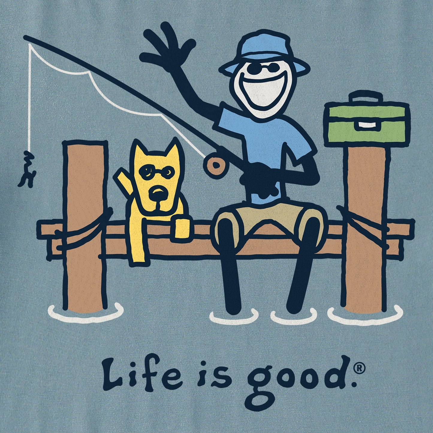 Men's Jake and Rocket Dock Short Sleeve Crusher Tee