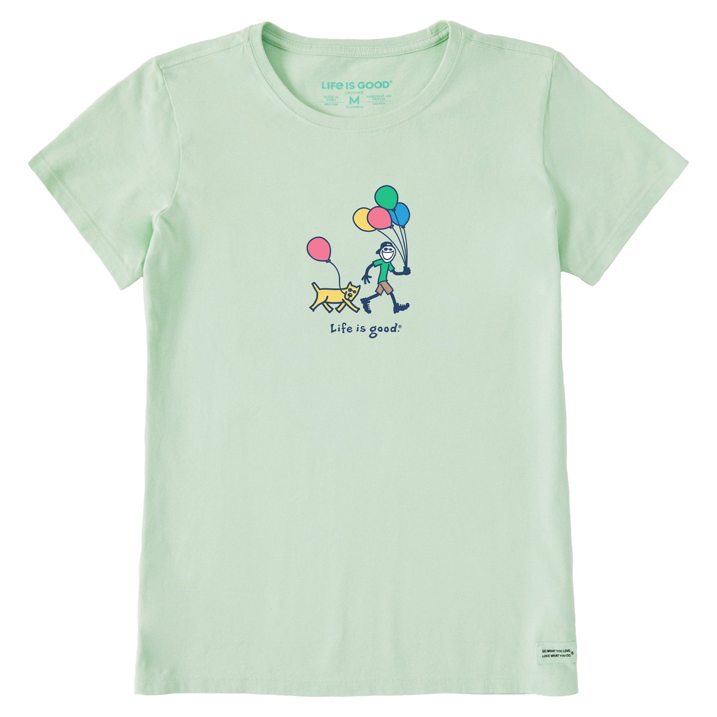 Women's Jake and Rocket Balloons Short Sleeve Crusher Tee