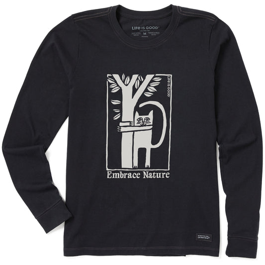 Women's Embrace Nature Cat Long Sleeve Crusher Tee