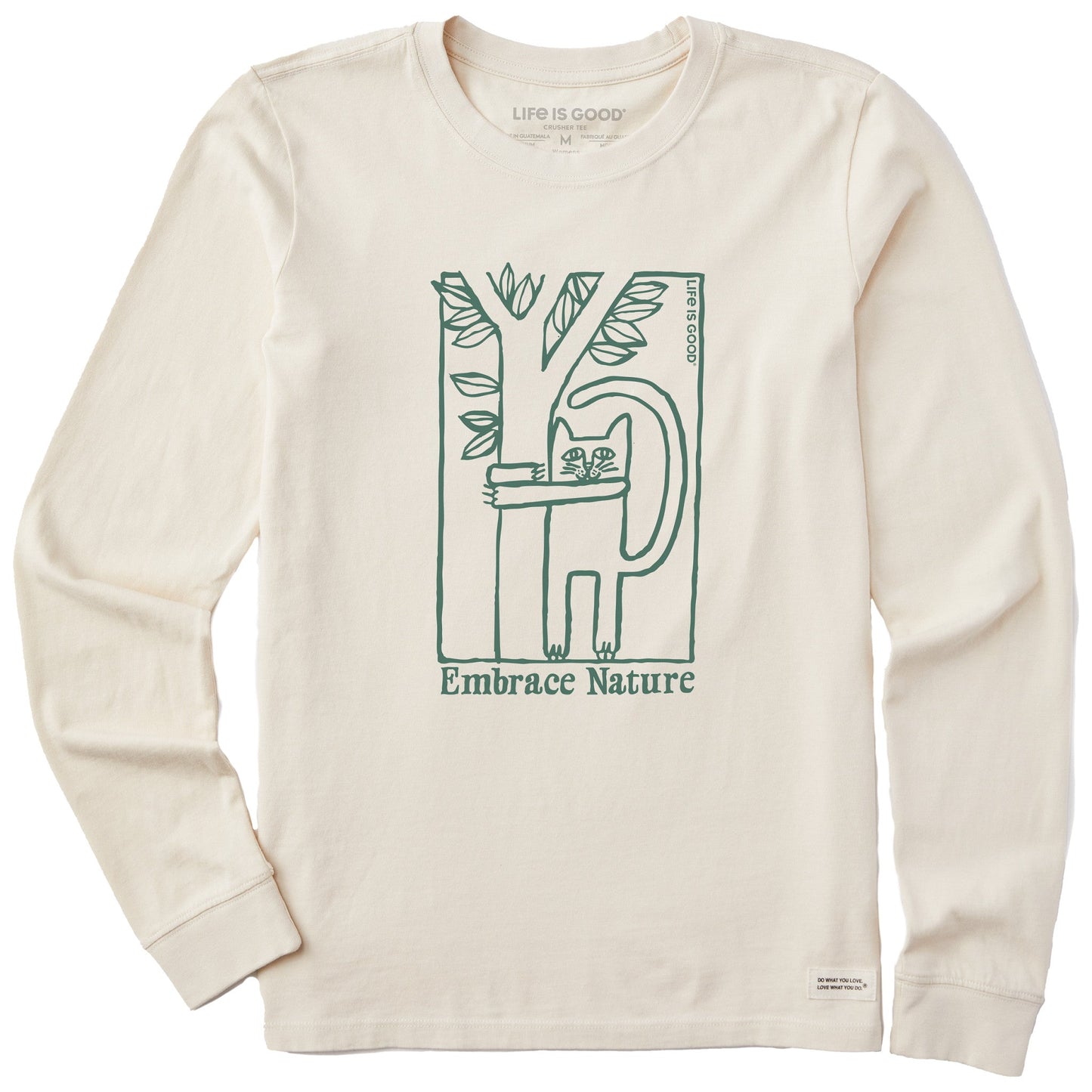 Women's Embrace Nature Cat Long Sleeve Crusher Tee