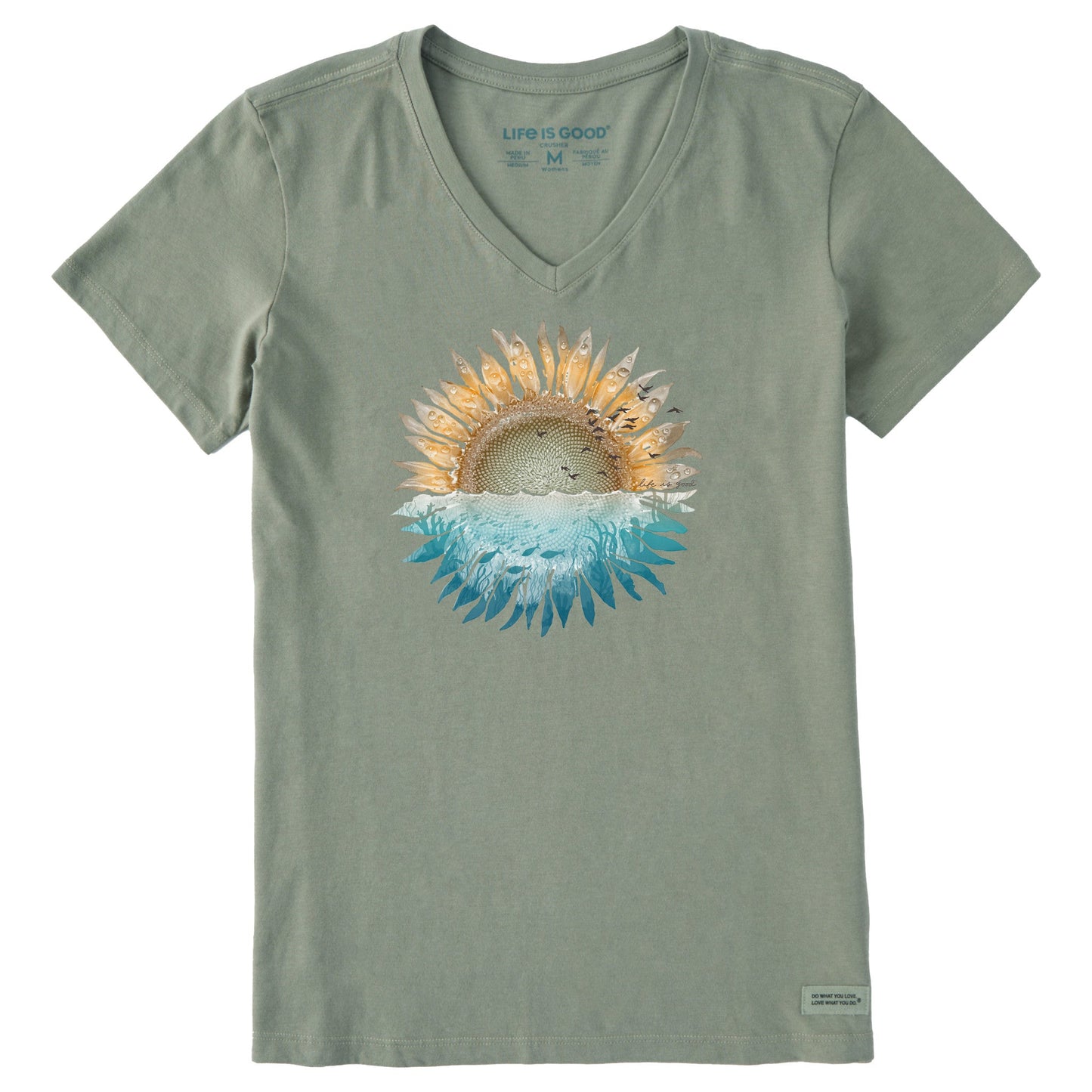 Women's Under Sunflower Short Sleeve Crusher Vee