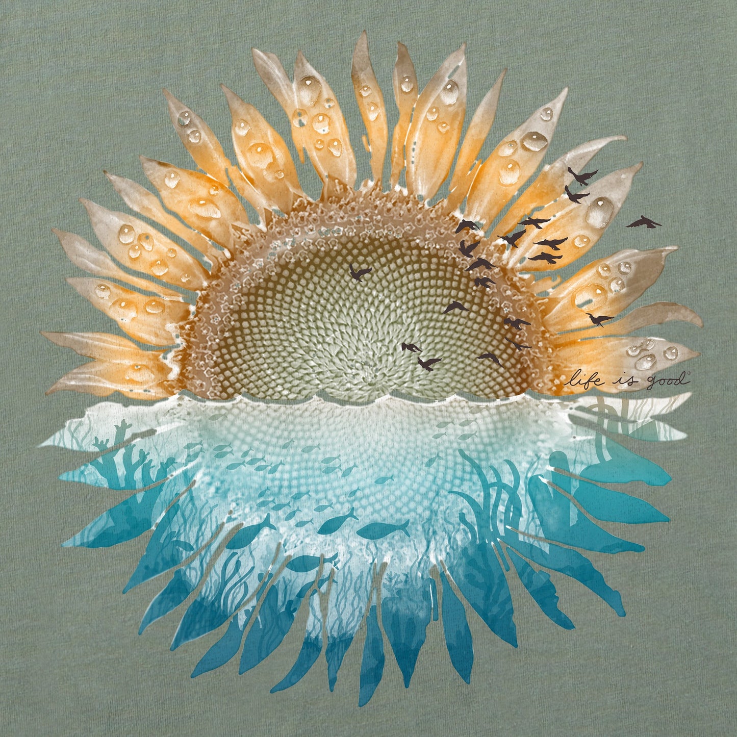 Women's Under Sunflower Short Sleeve Crusher Vee