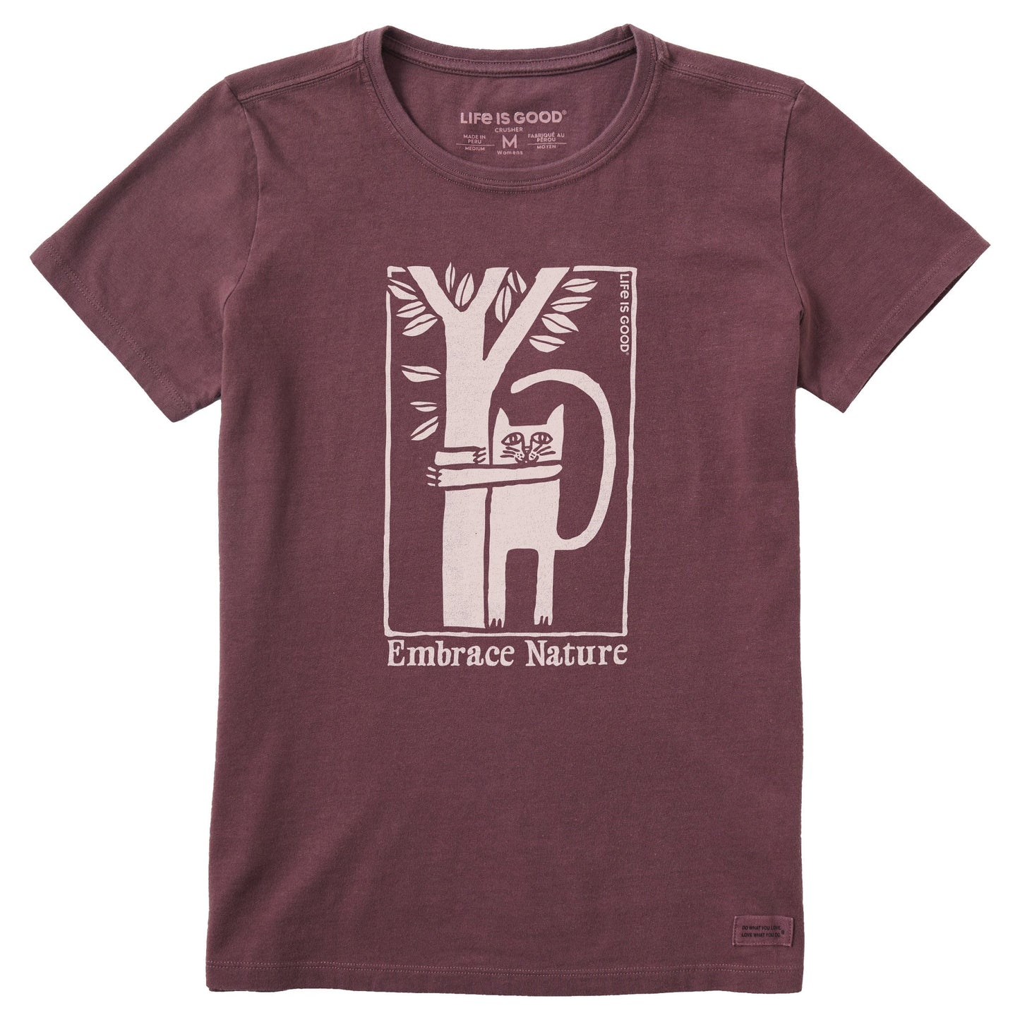 Women's Embrace Nature Cat Short Sleeve Crusher Tee