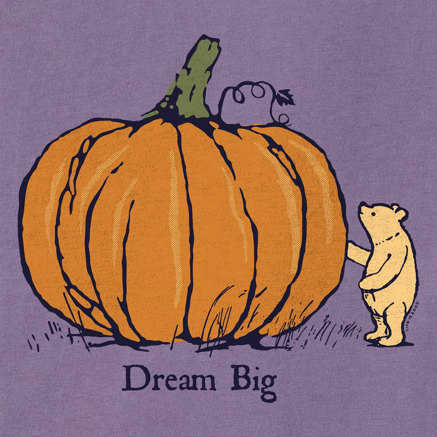 Women's Dream Big Winnie Pumpkin Long Sleeve Crusher Tee