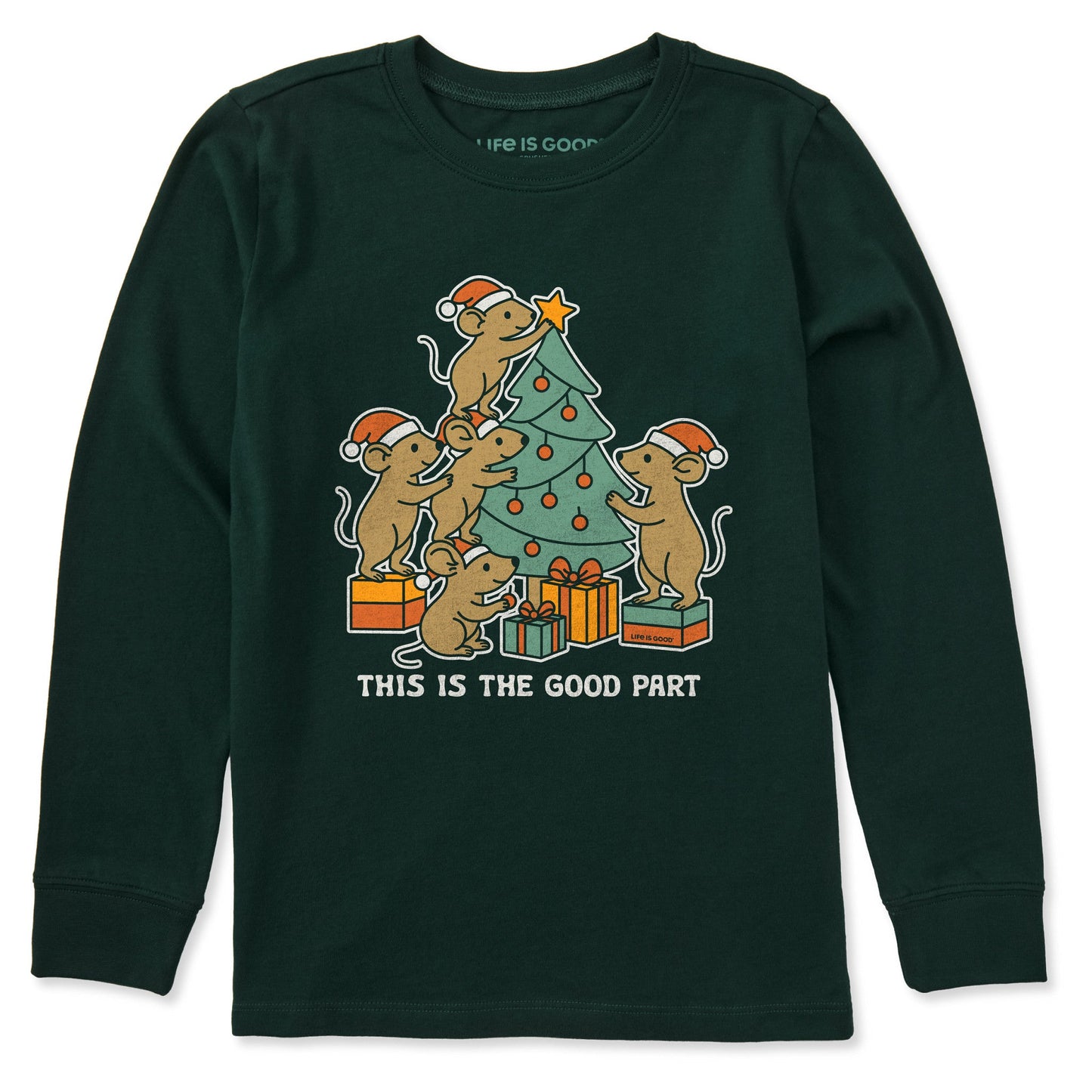 Kids This is the Good Part Mice Long Sleeve Crusher Tee