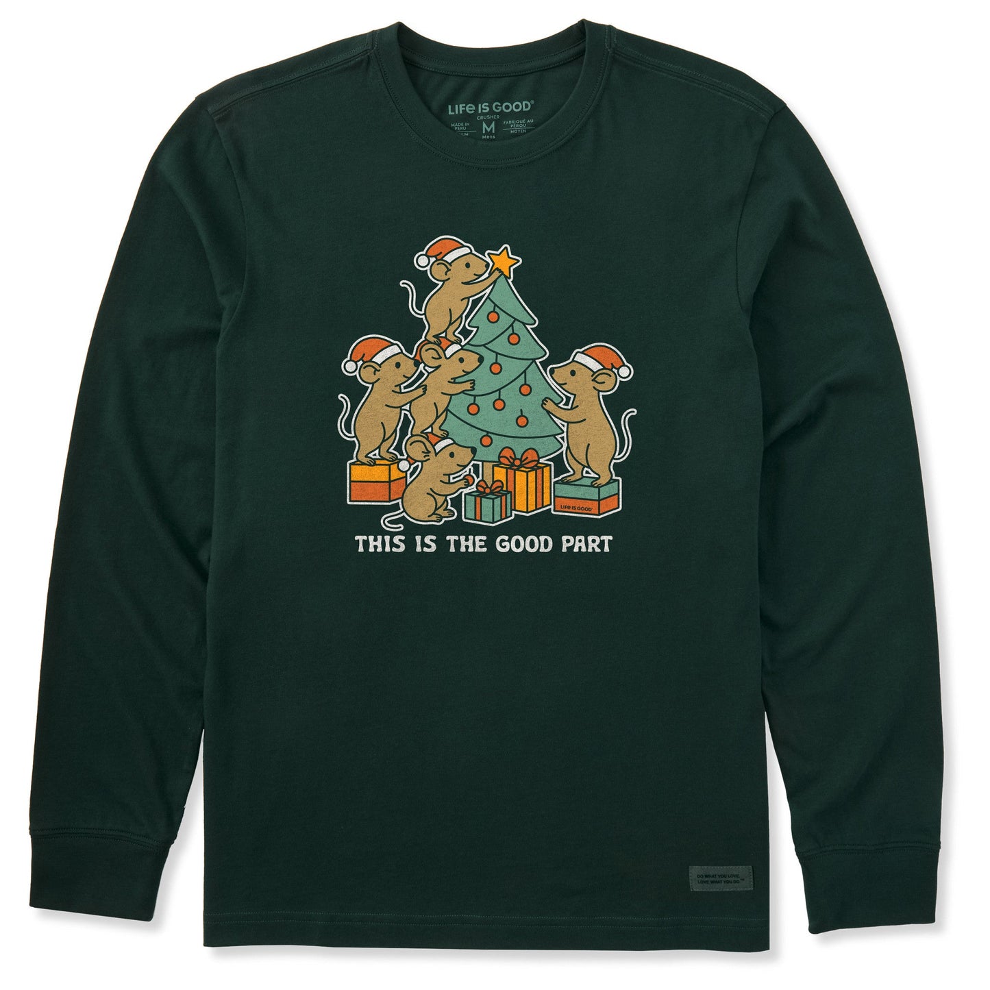 Men's This is the Good Part Mice Long Sleeve Crusher Tee