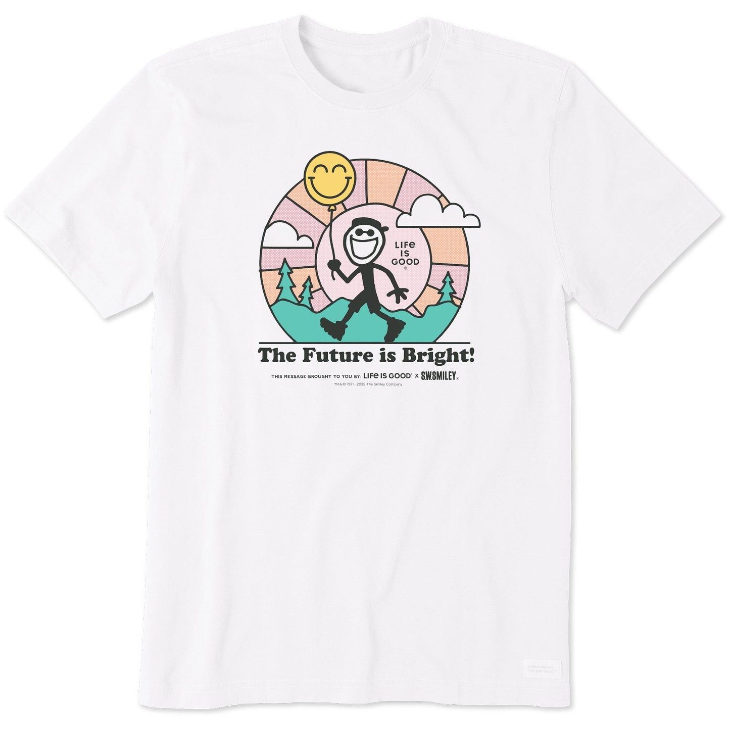 Men's LIG x S.W.Smiley Bright Future Short Sleeve Crusher Tee