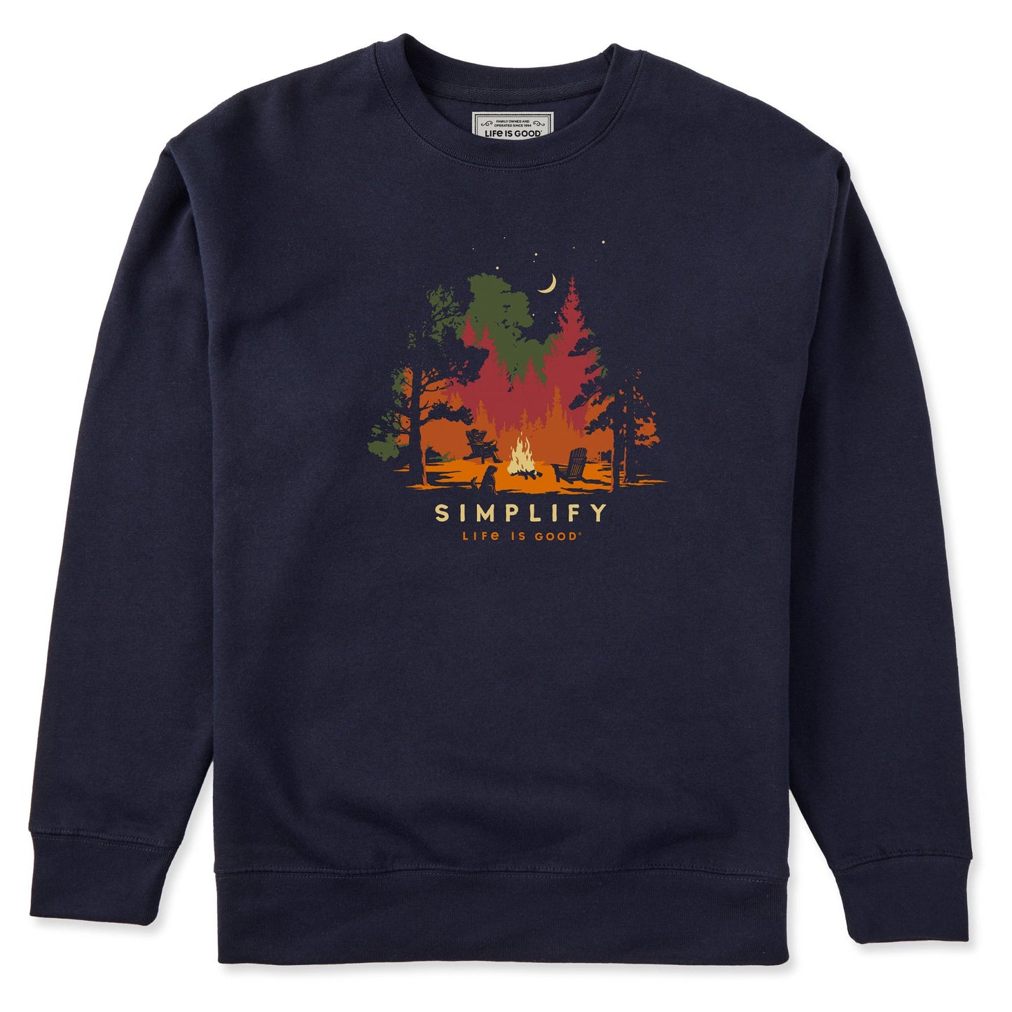 Adult Unisex Simplify Campfire Every Wear Crew Sweatshirt