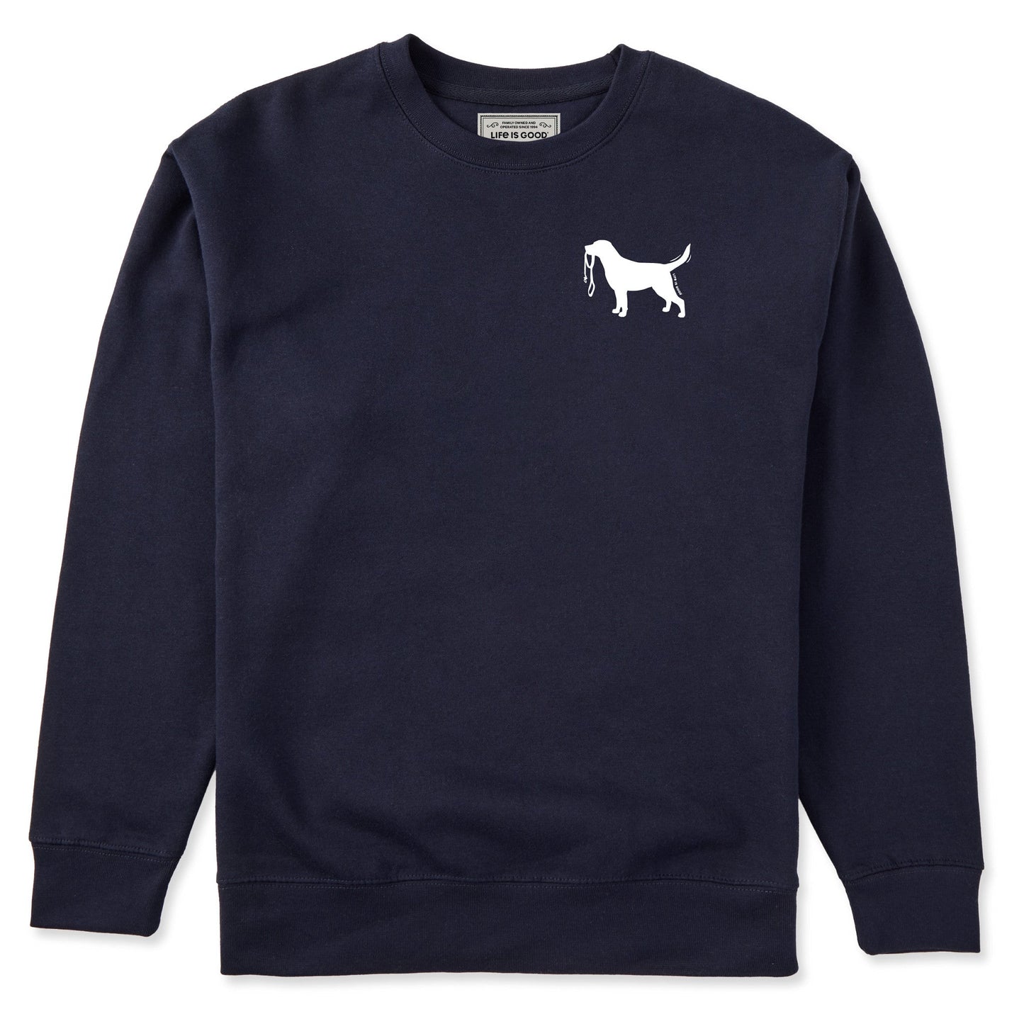 Adult Unisex Labrador Leash Every Wear Crew Sweatshirt
