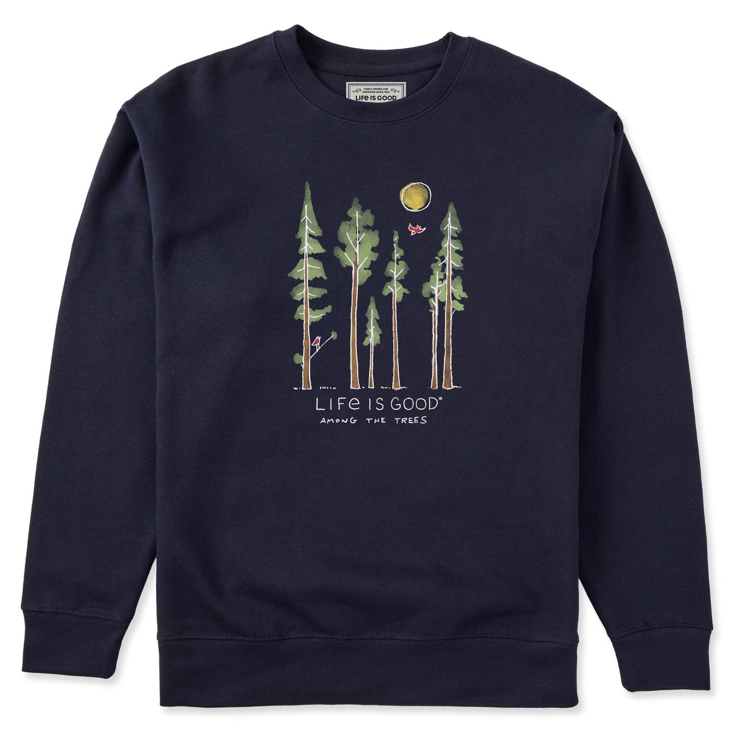 Adult Unisex Life is Good Among the Trees Every Wear Crew Sweatshirt