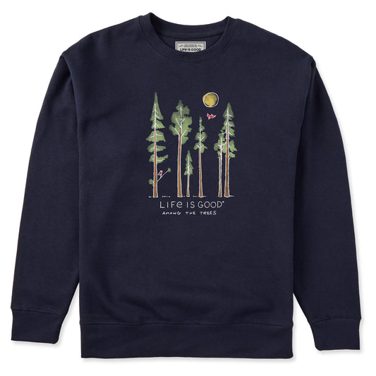 Adult Unisex Life is Good Among the Trees Every Wear Crew Sweatshirt