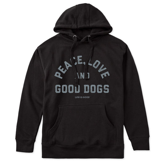Adult Unisex Peace Love and Good Dogs Every Wear Hoodie Sweatshirt