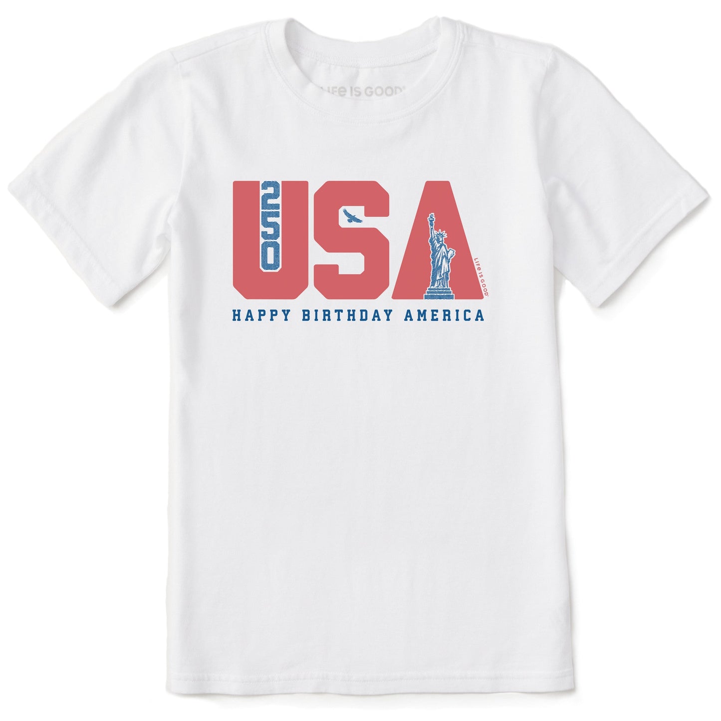 Kids Happy Birthday USA Short Sleeve Crusher Tee