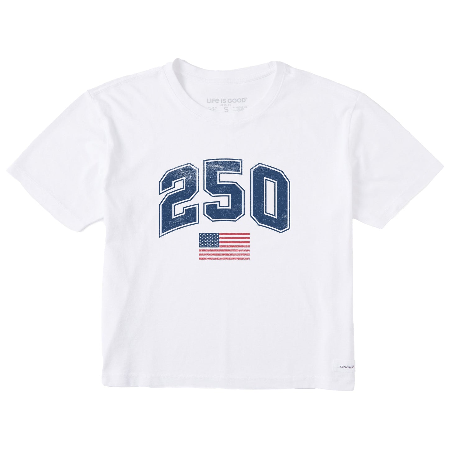 Women's 250 USA Short Sleeve Crusher Boxy Tee