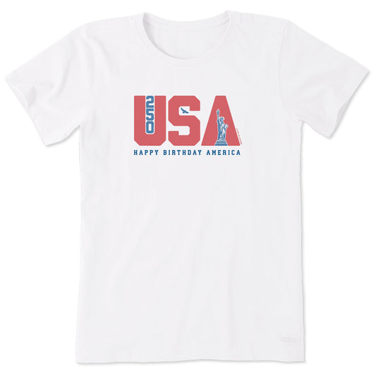 Women's Happy Birthday USA Short Sleeve Tee