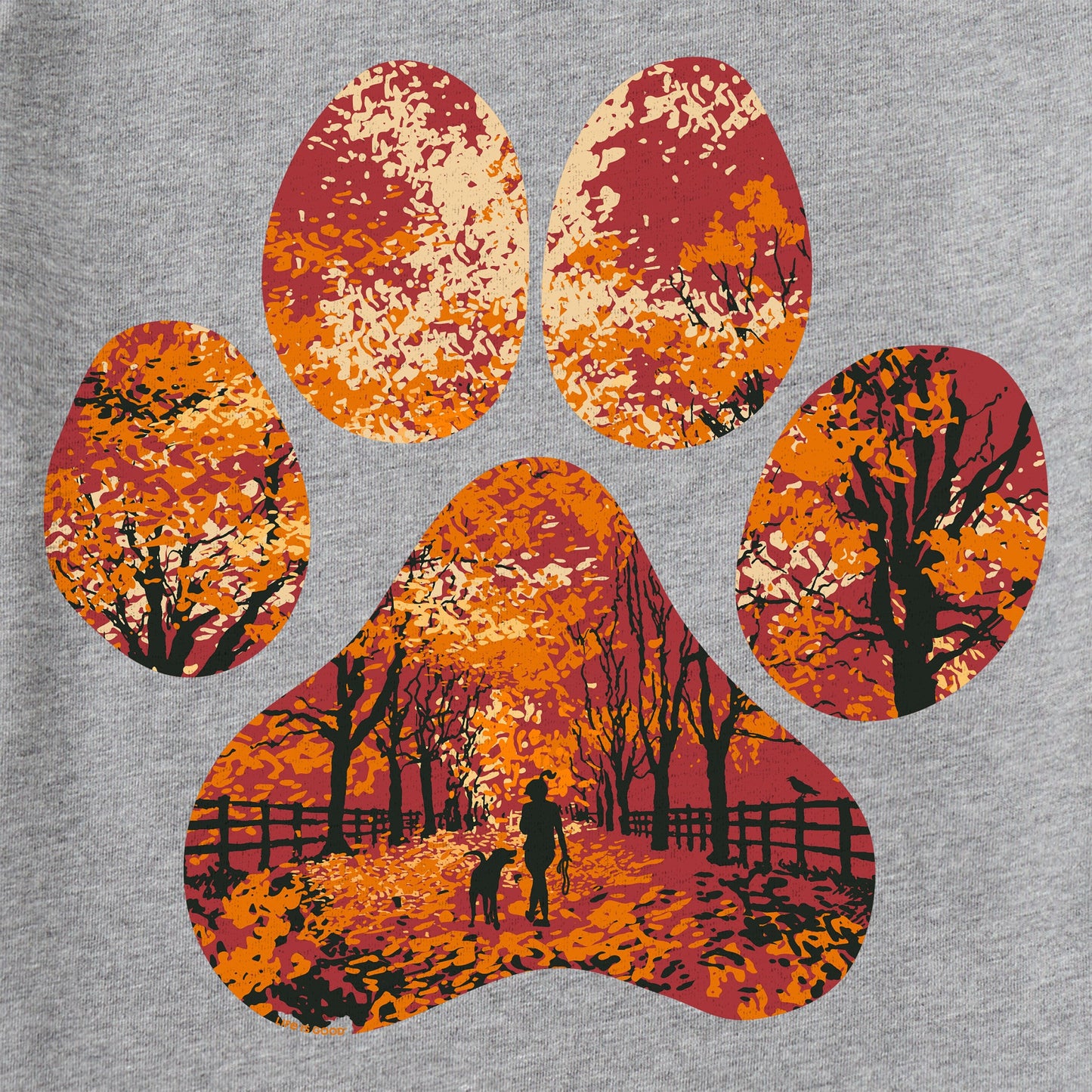 Men's Autumn Dog Walk Short Sleeve Crusher Tee
