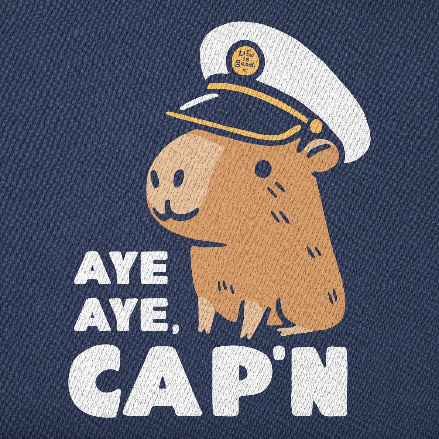 Women's Aye Aye Cap'n Capybara Short Sleeve Crusher Boxy Tee