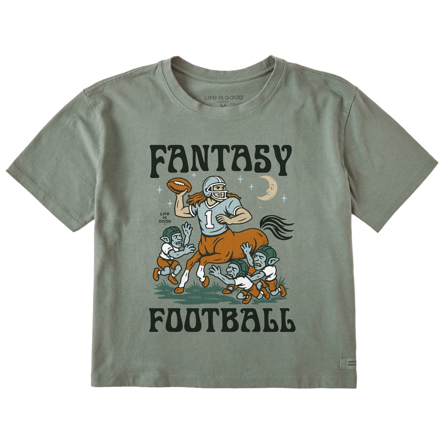 Women's Fantasy Football Centaur v. Goblins Short Sleeve Crusher Boxy Tee
