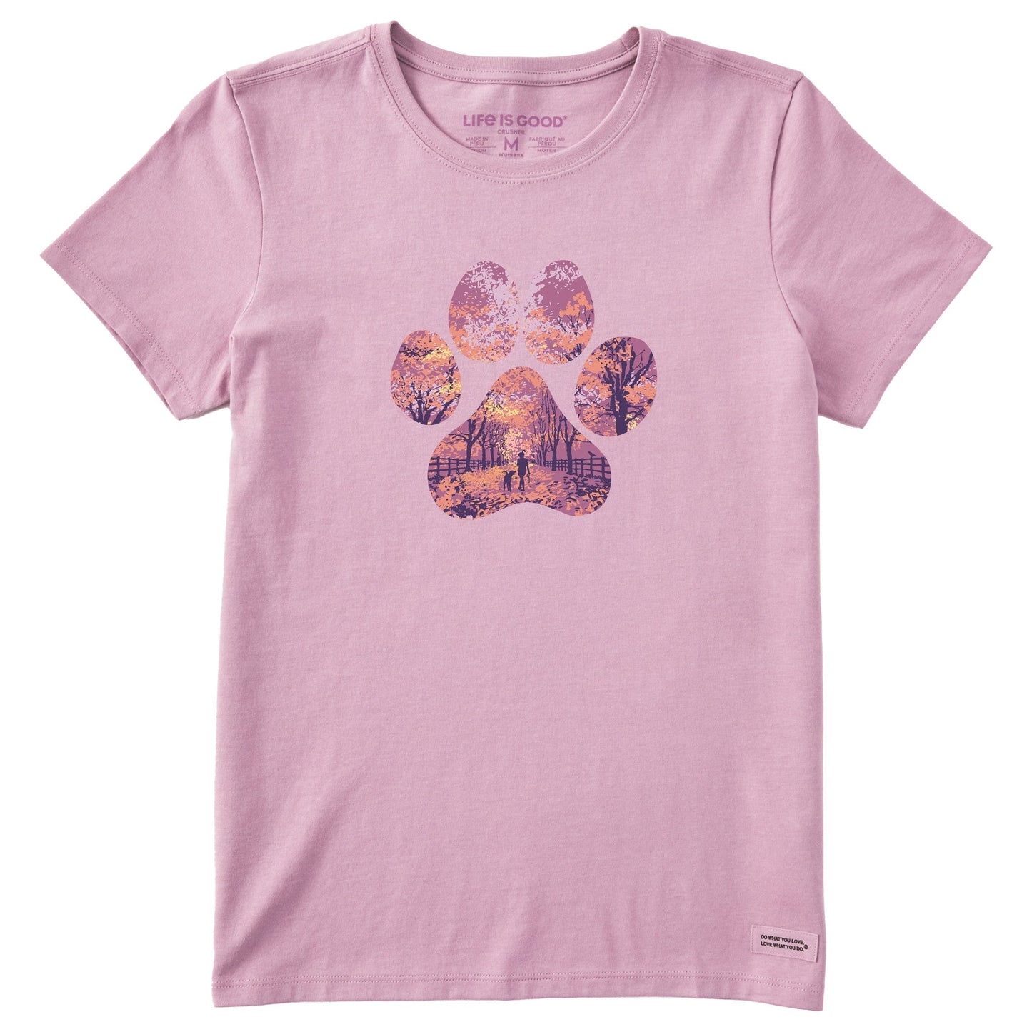 Women's Autumn Dog Walk Short Sleeve Crusher Tee