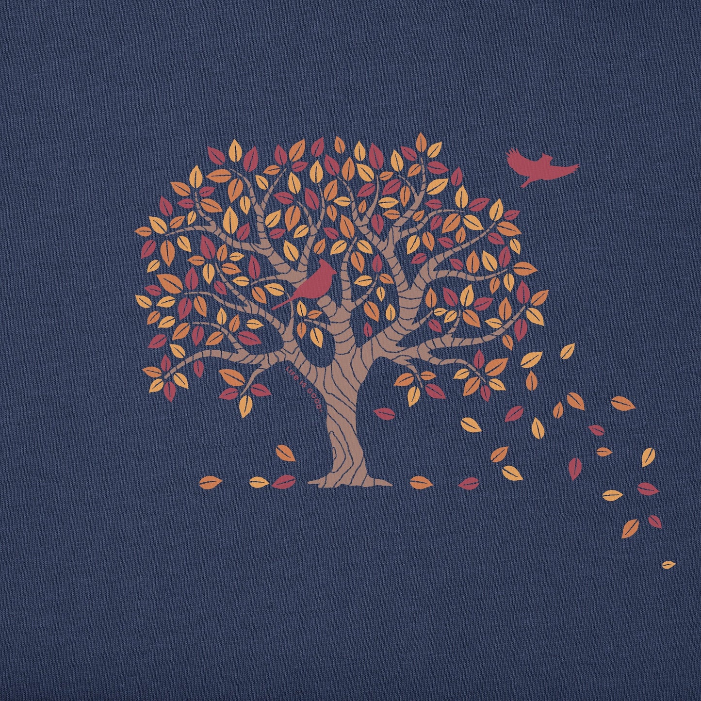 Women's Autumn Tree Leaves Long Sleeve Crusher Tee