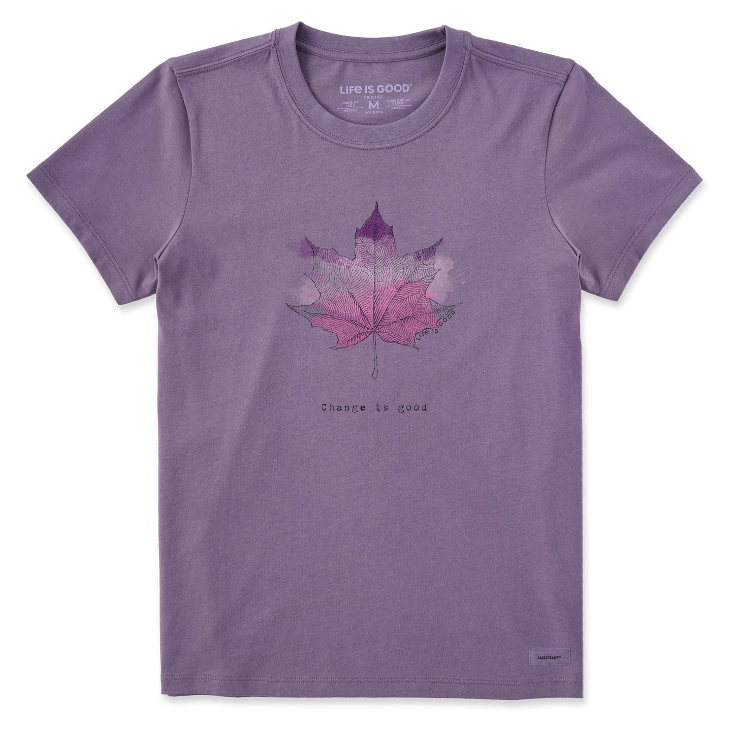 Women's Change Leaf Engraved Short Sleeve Crusher Tee