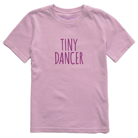 Kids Tiny Dancer Text Short Sleeve Crusher Tee