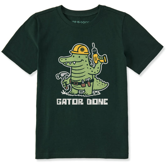 Kids Gator Done Short Sleeve Crusher Tee