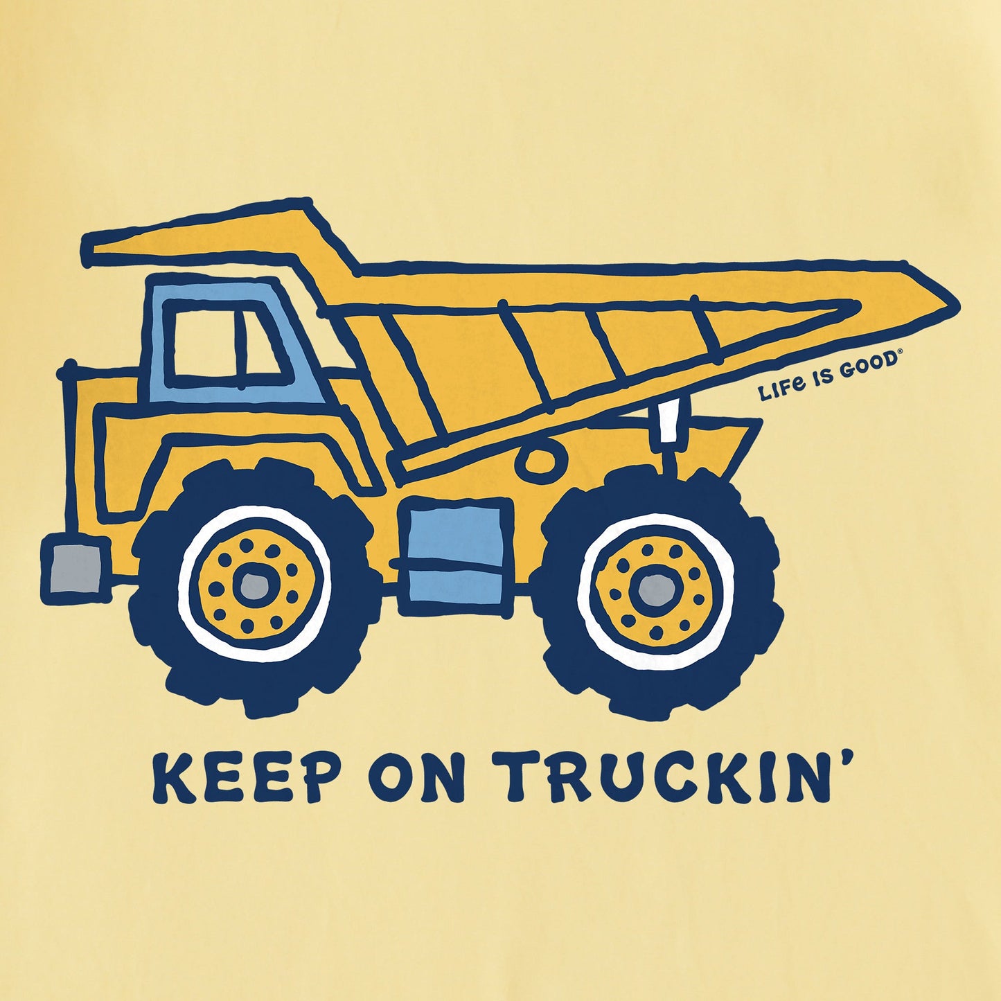 Kids Keep on Truckin Dump Truck Short Sleeve Crusher Tee
