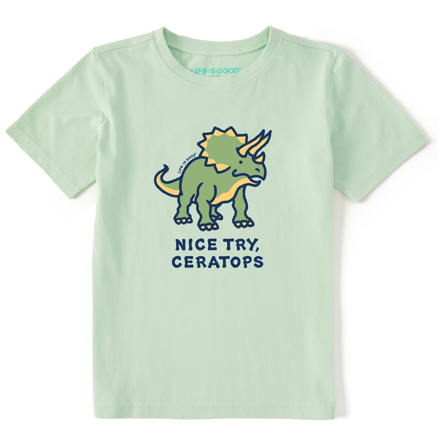 Kids Nice Try, Ceratops Short Sleeve Crusher Tee