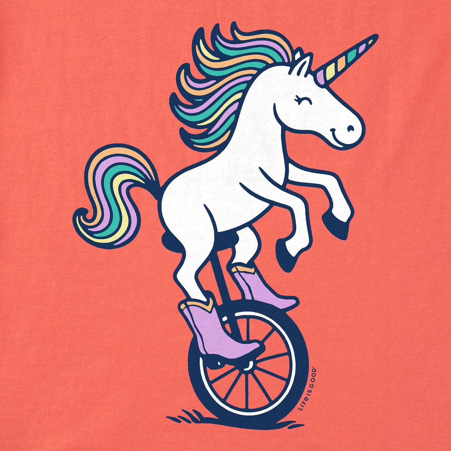 Kids Unicycle Unicorn Short Sleeve Crusher Tee