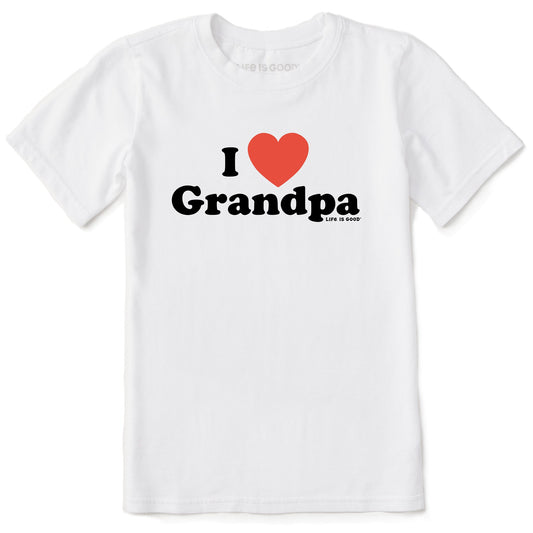 Kids I Heart Grandpa Short Sleeve Crusher Tee