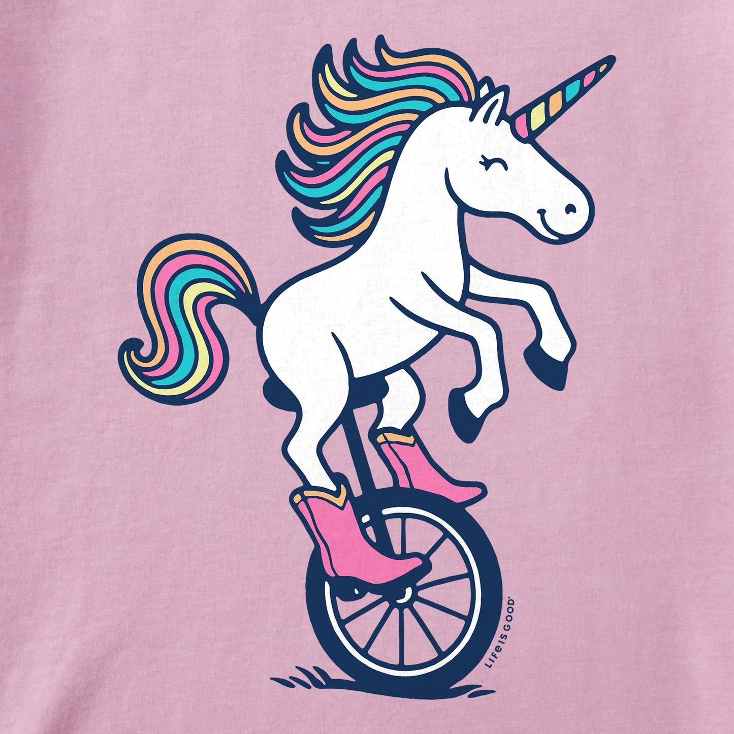 Toddler Unicycle Unicorn Short Sleeve Crusher Tee