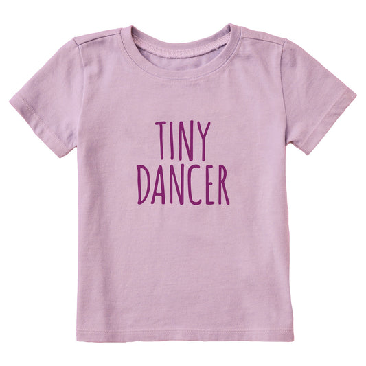 Toddler Tiny Dancer Text Short Sleeve Crusher Tee
