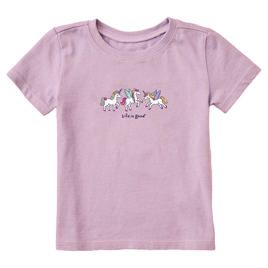 Toddler Unicorn Trio Short Sleeve Crusher Tee