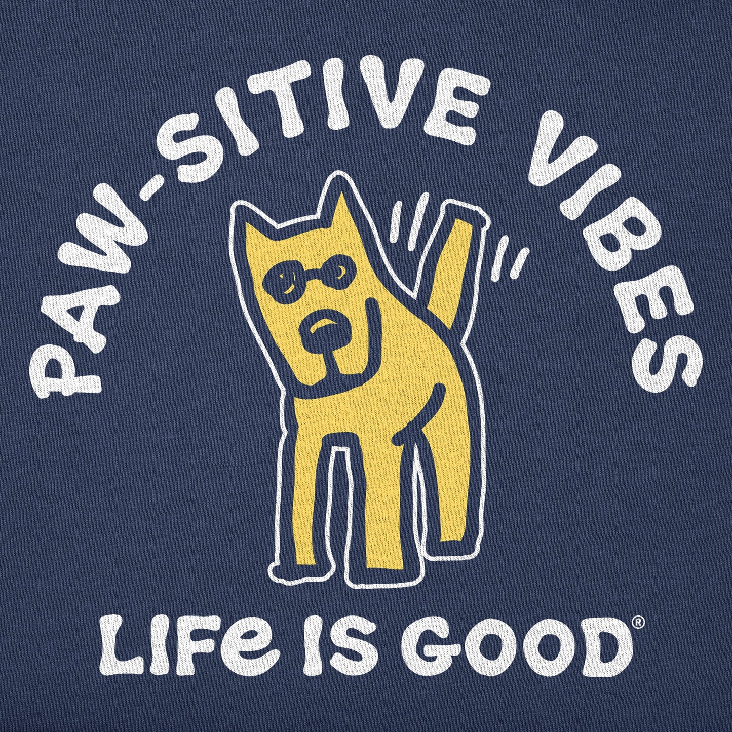 Toddler Paw-sitive Vibes Short Sleeve Crusher Tee